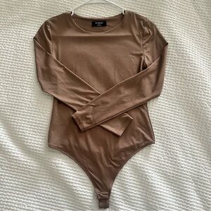 Long Sleeve Mocha Bodysuit